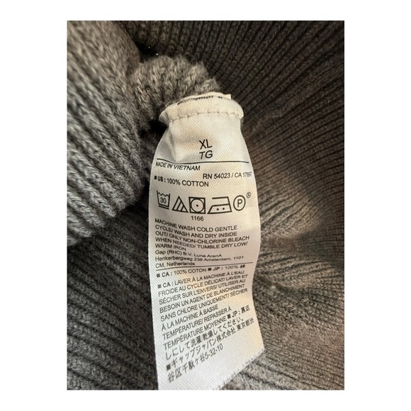 Banana Republic Grey Crewneck Waffle Knit Sweater - Size XL - Picture 6 of 10